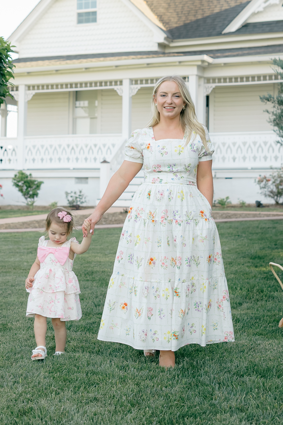 Versa Dress with Nursing Zippers in Birth Flowers