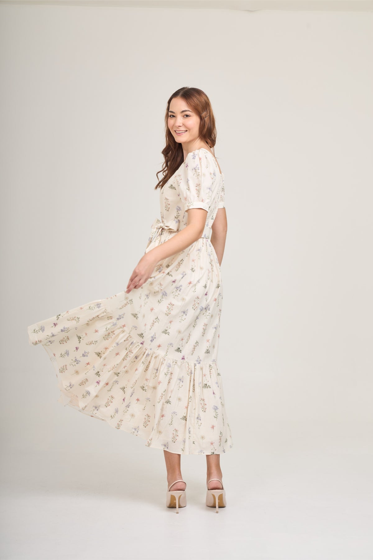 Versa Maxi Dress with Nursing Zippers in Evergarden