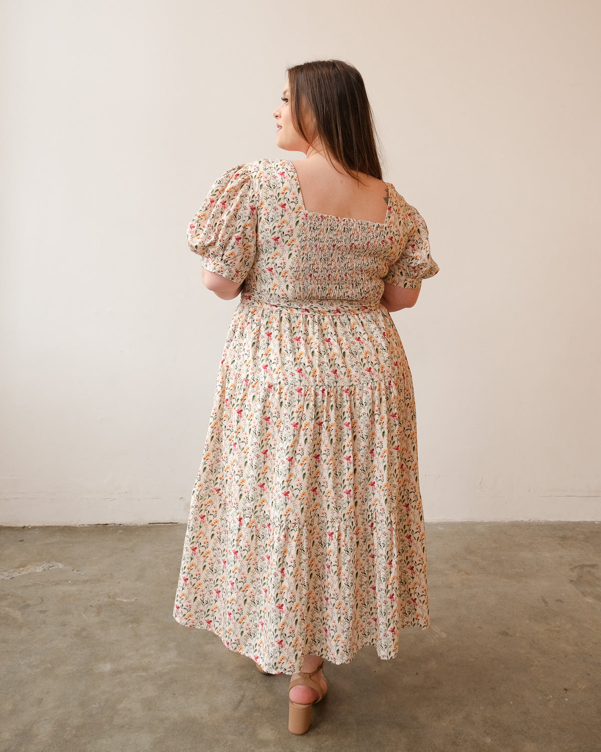 Versa Cotton Dress with Nursing Zippers in Harvest Blooms