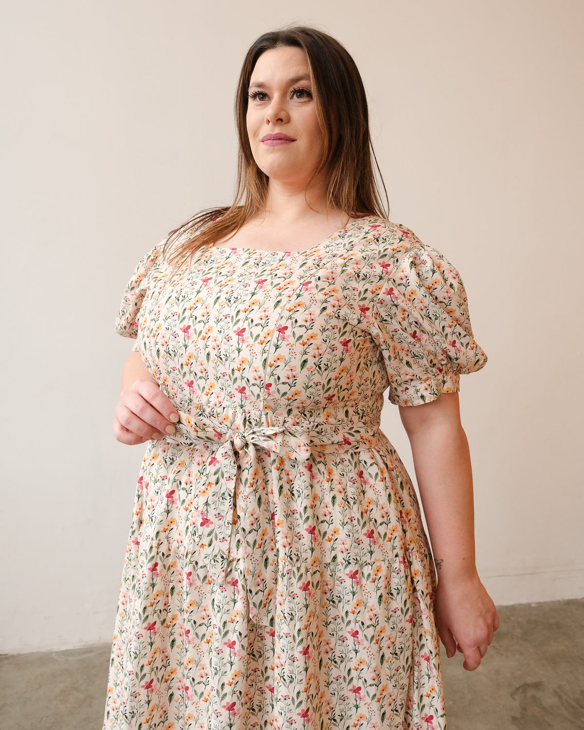 Versa Cotton Dress with Nursing Zippers in Harvest Blooms