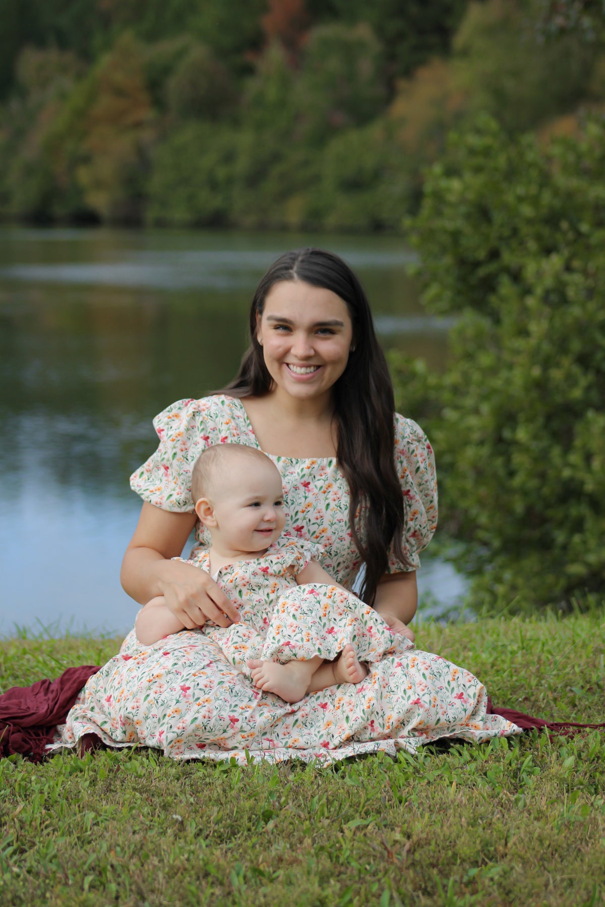 Little Angela Dress (Girls) in Harvest Blooms