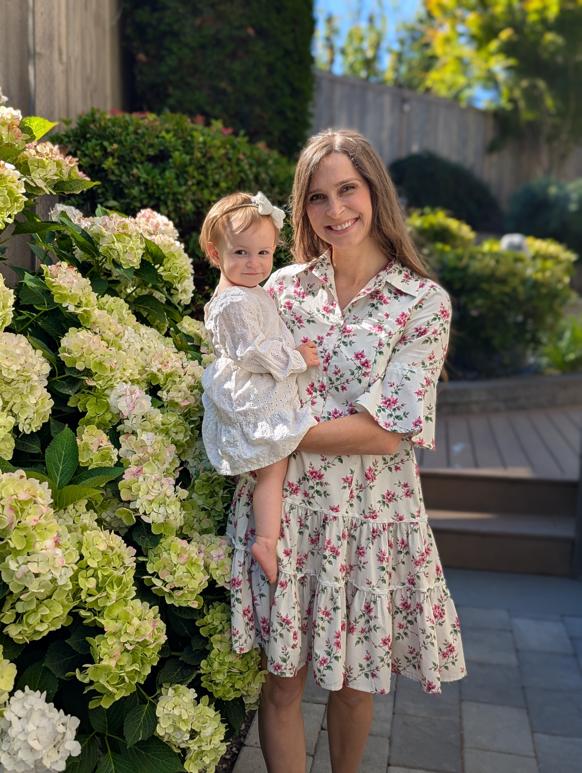 Breezy Dress with Nursing Zippers in Bougainvillea