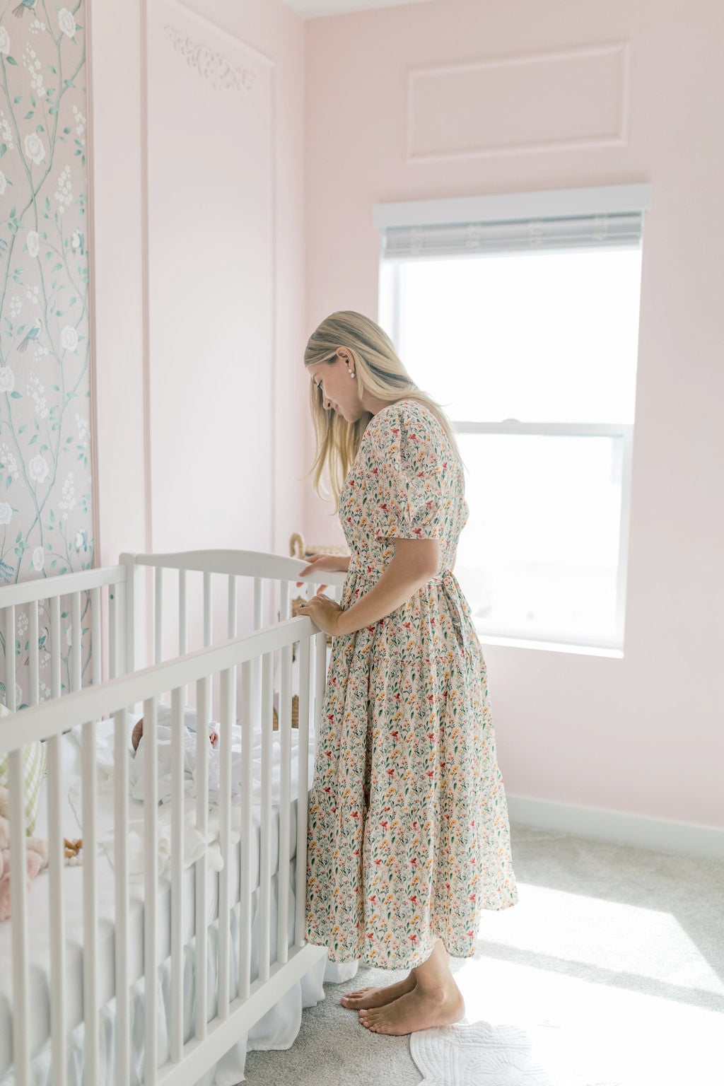 Versa Cotton Dress with Nursing Zippers in Harvest Blooms