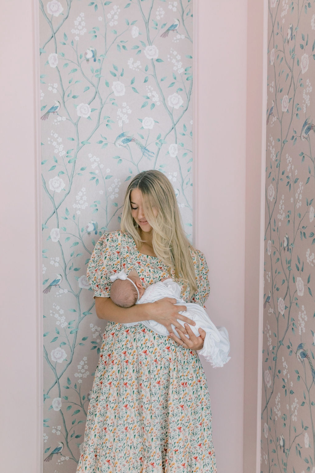 Versa Cotton Dress with Nursing Zippers in Harvest Blooms