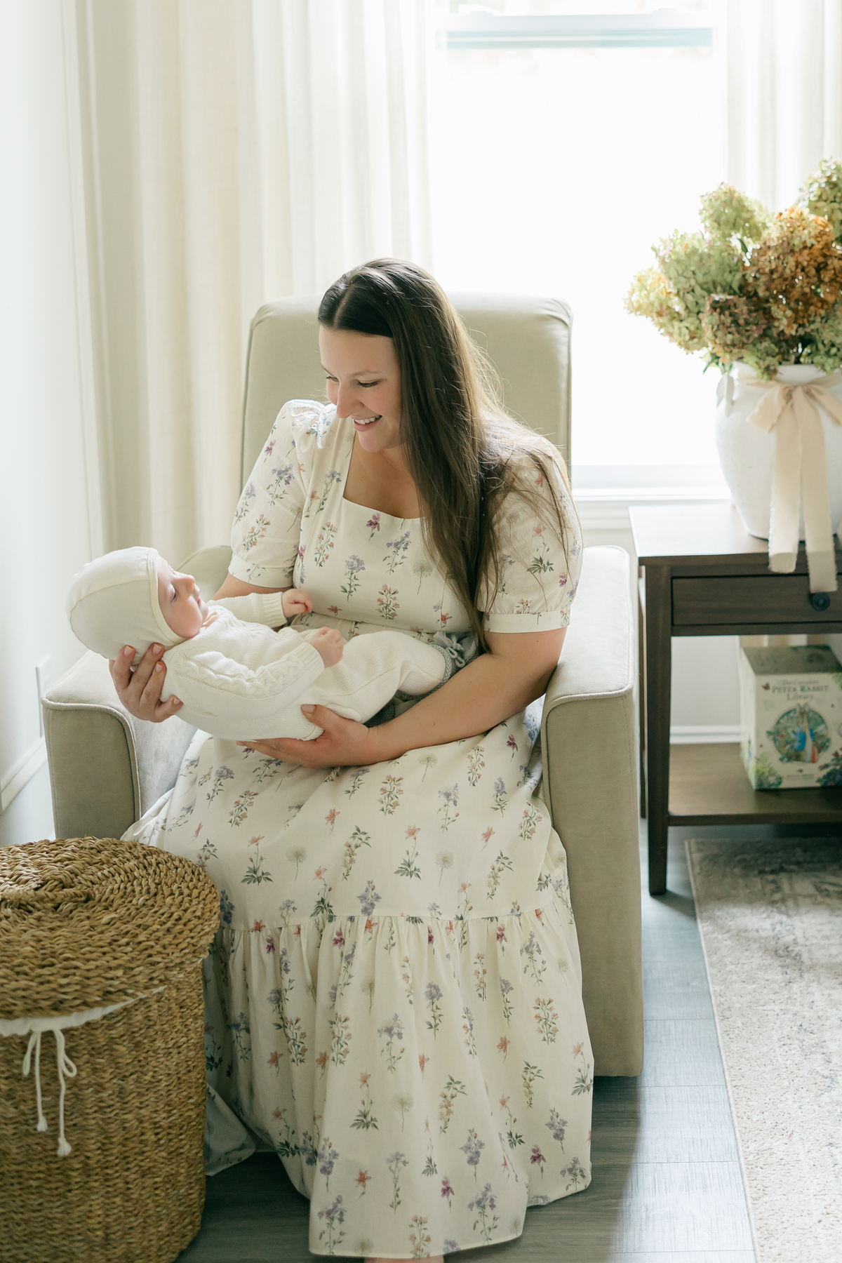 Versa Maxi Dress with Nursing Zippers in Evergarden