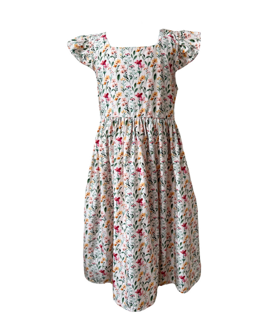 Little Angela Dress (Girls) in Harvest Blooms