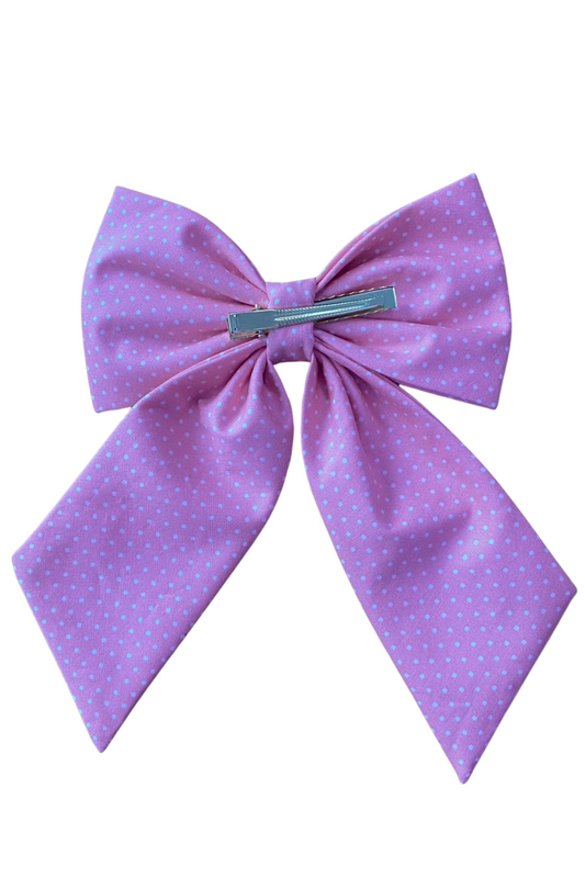 Pretty Women's Bow in Pink Polka Dot