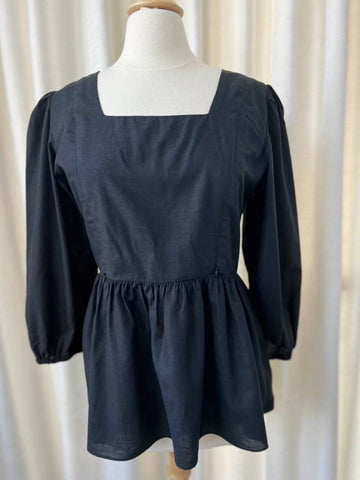 B22: Sample Embrace Cotton Top with Nursing Zippers in Black, Size S, XL (For 2024 Batches)