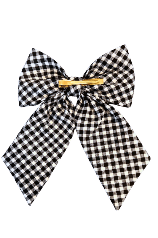 Pretty Women's Bow in Black Gingham
