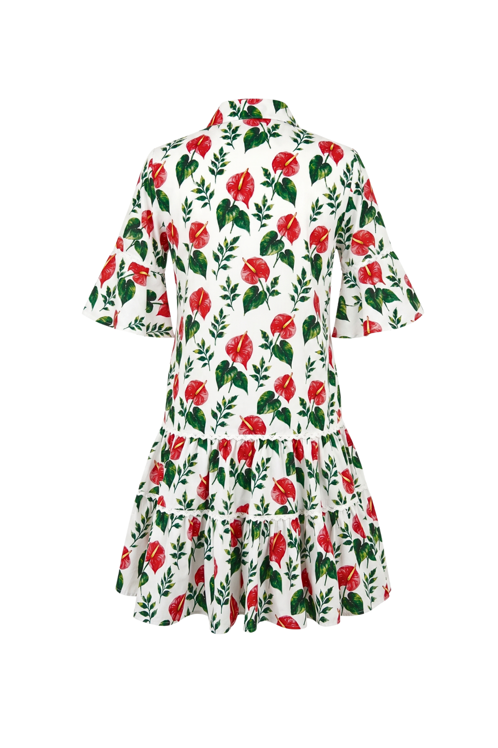 $69 Breezy Dress with Nursing Zippers in Anthurium