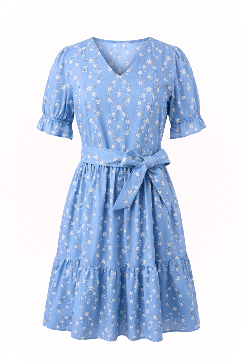 All Day Dress with Nursing Zippers in Blue Heirloom