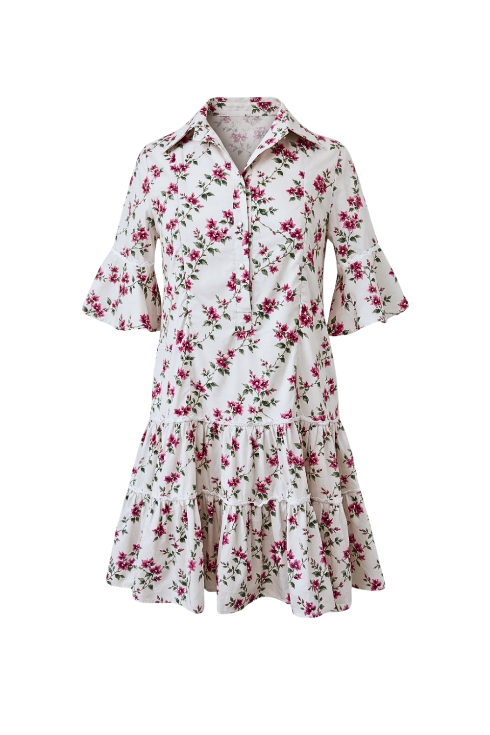 $69 Breezy Dress with Nursing Zippers in Bougainvillea