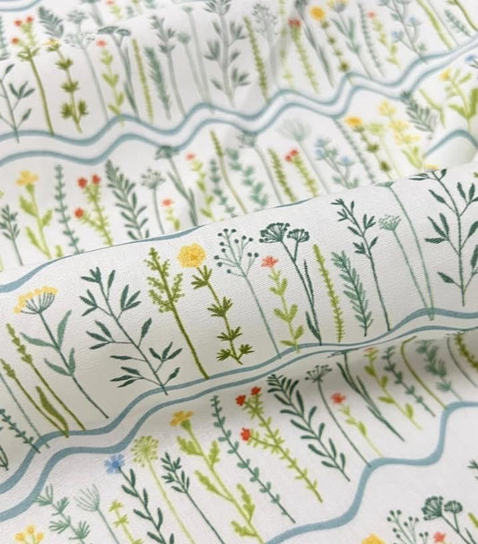 Julia Midi Dress with Nursing Zippers in Botanical Meadow