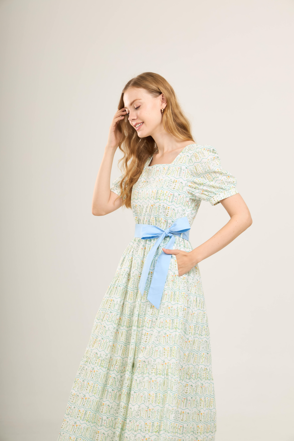 Versa Dress with Nursing Zippers in Botanical Meadow