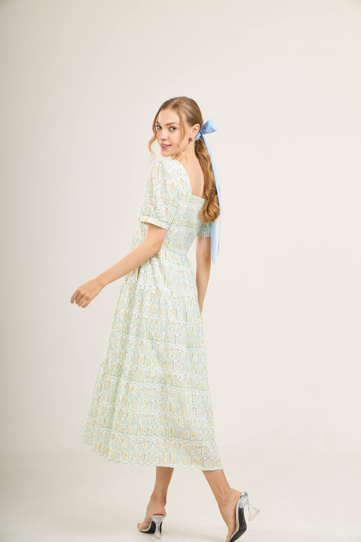 Versa Dress with Nursing Zippers in Botanical Meadow