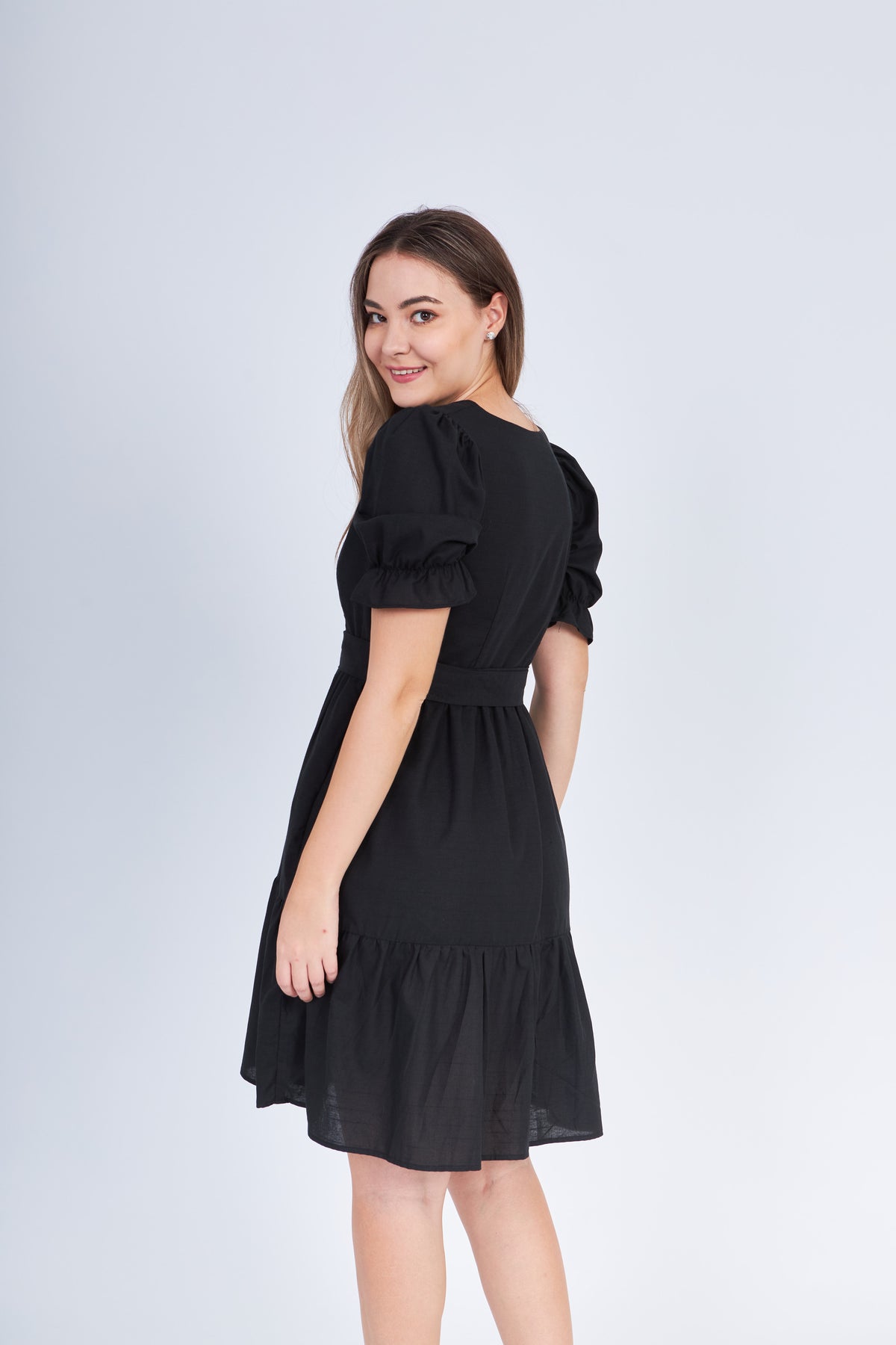 All Day Dress with Nursing Zippers in Black