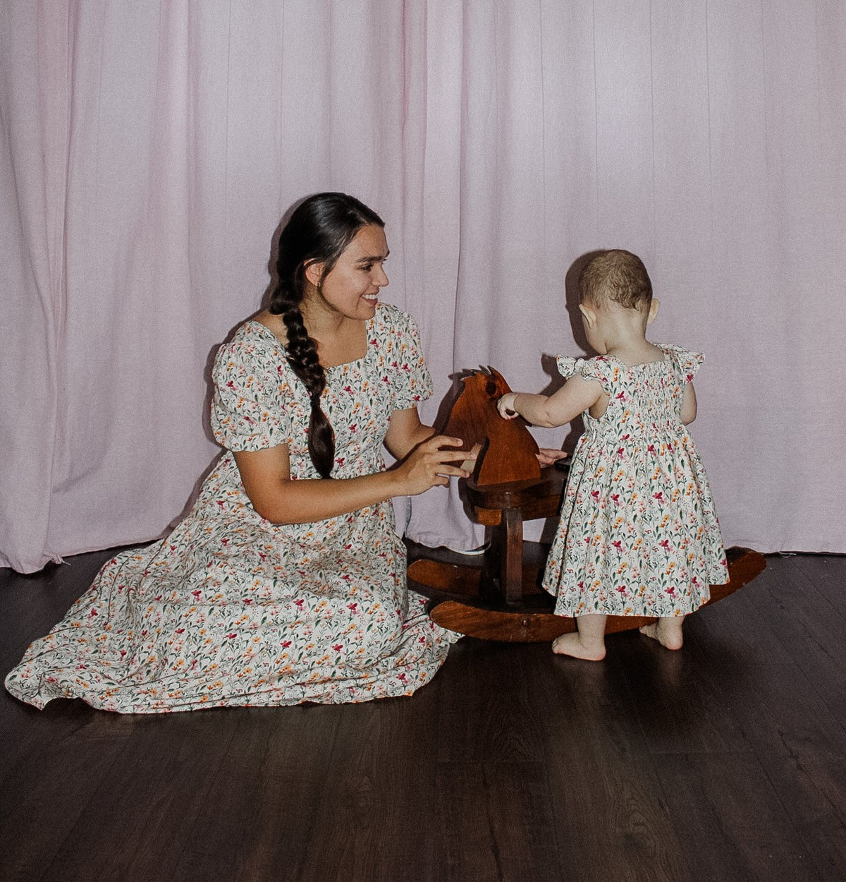 Little Angela Dress (Girls) in Harvest Blooms