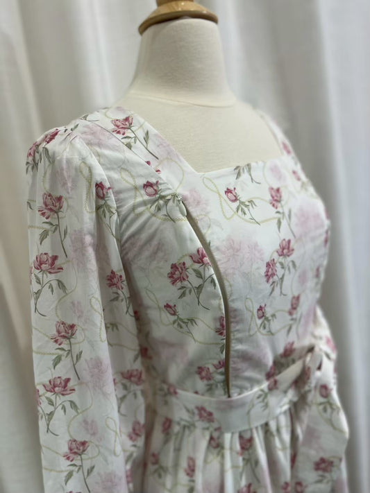 *Sample* Embrace Dress with Nursing Zippers in Soft Bloom