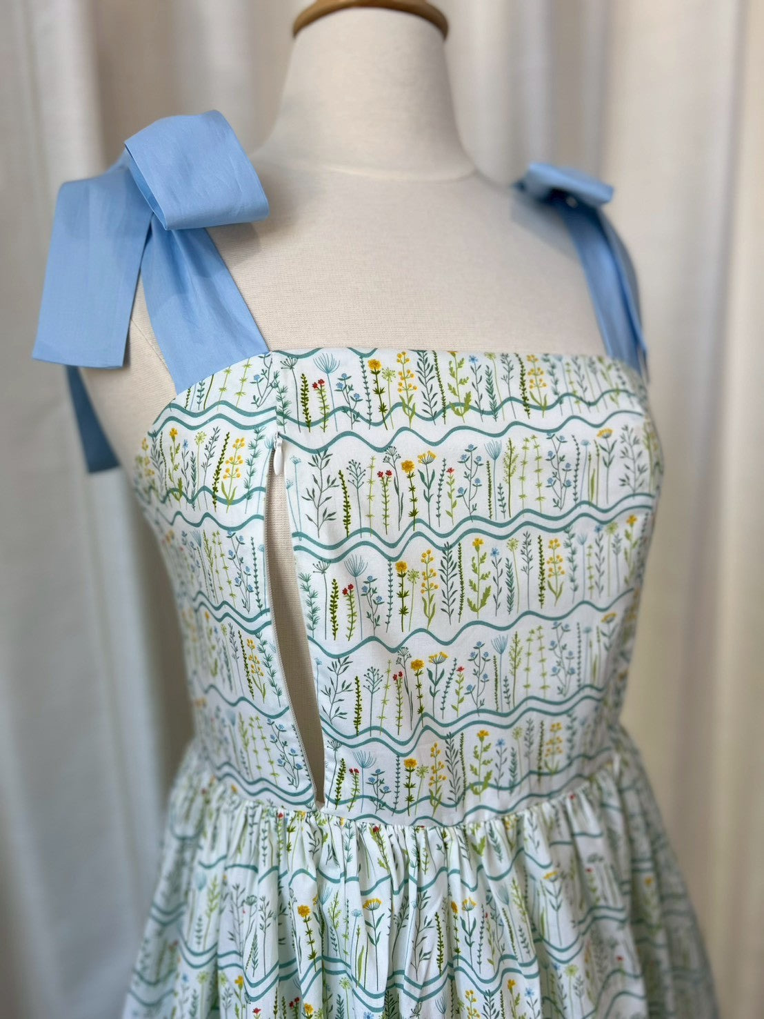 $69 Julia Midi Dress with Nursing Zippers in Botanical Meadow