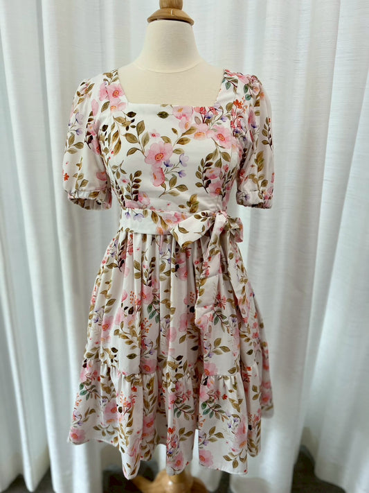 A52: Sample Dress with Nursing Zippers in Pink (Size: S: bust = 34