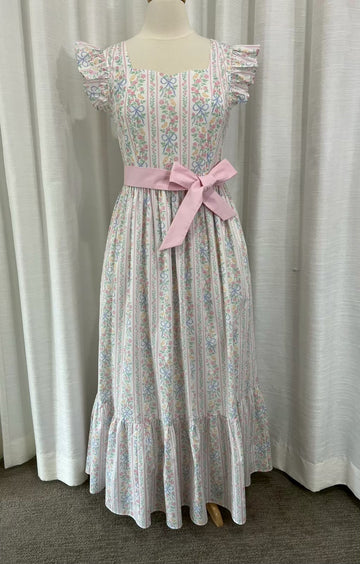 *Sample* Angela Maxi Dress with Nursing Zippers in Bowtanical Rose Garden