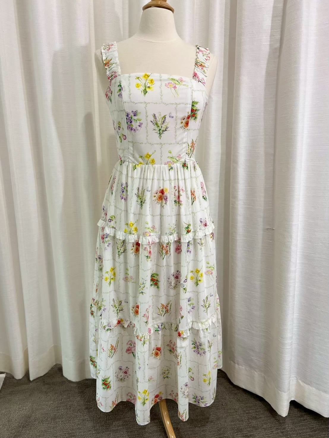 $59 Kanya Dress with Nursing Zippers in Birth Flowers (Slightly Imperfect Product)