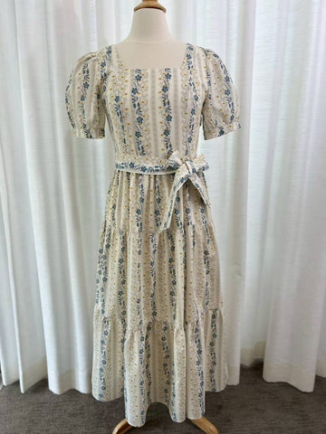 *Sample* Versa Midi Dress with Nursing Zippers in Floral Trail
