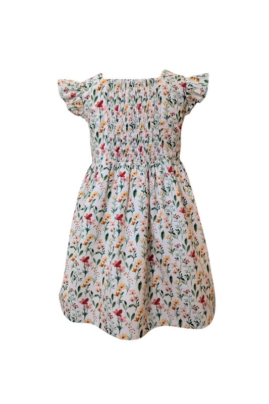 Little Angela Dress (Girls) in Harvest Blooms