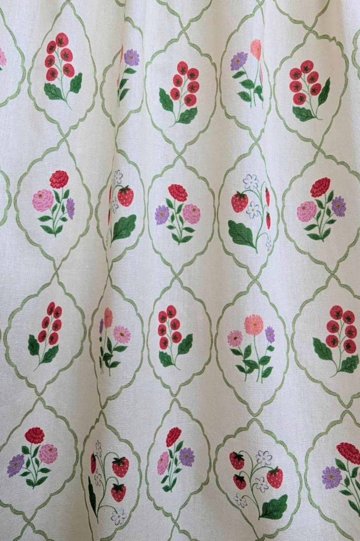 All Day Dress with Nursing Zippers in Berry Garden Trellis