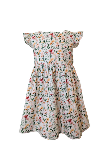 Little Angela Dress (Girls) in Harvest Blooms