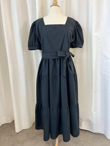 *Sample* Versa Cotton Dress with Nursing Zippers in Black